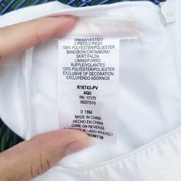 Bonnie Baby White Dress 18M w/ Ribbon Bow & Bloomers | NWOT Princess Layers - Picture 14 of 16